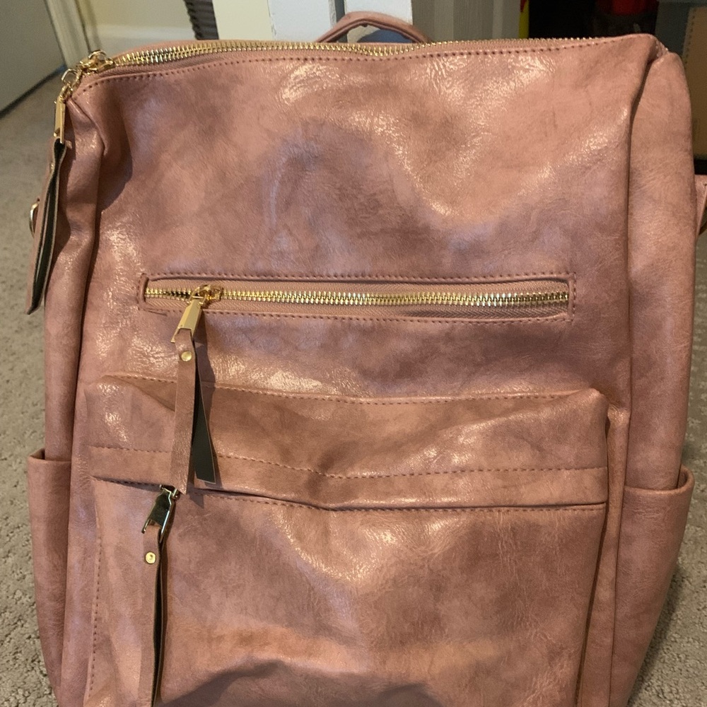 Womens Faux Leather Backpack Purse